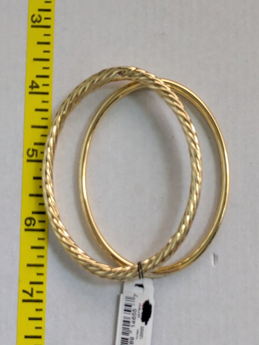 ARGENTO VIVO STUDIO Gold Tone Rope Solid Bangle Bracelets - Picture 2 of 8